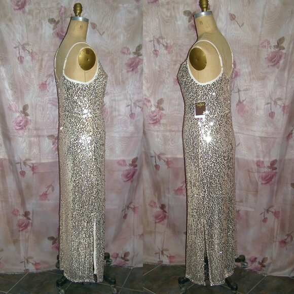 NWT size 10 TAYLOR sequined Gown dress - Picture 7 of 15